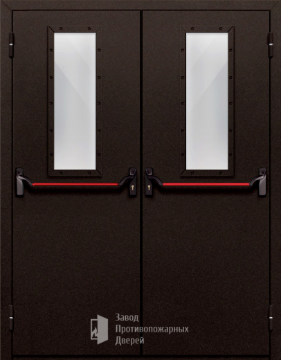 Фото двери «Двупольная со стеклом и антипаникой №610» в Солнечногорску