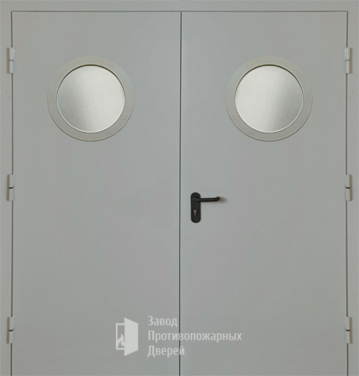 Фото двери «Двупольная с круглым стеклом EI-30» в Солнечногорску