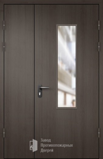 Фото двери «МДФ полуторная со стеклом №24» в Солнечногорску