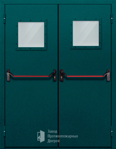 Фото двери «Двупольная со стеклом и антипаникой №56» в Солнечногорску