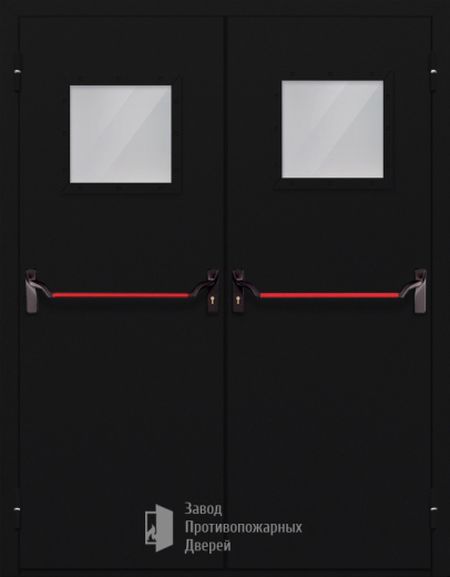 Фото двери «Двупольная со стеклом и антипаникой №54» в Солнечногорску