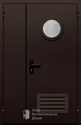 Фото двери «Полуторная с вентиляцией и стеклом №410» в Солнечногорску