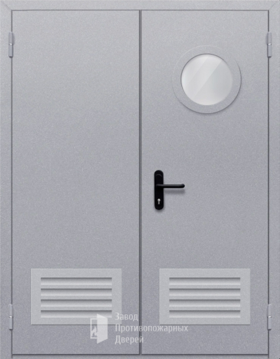 Фото двери «Двупольная с круглым стеклом» в Солнечногорску