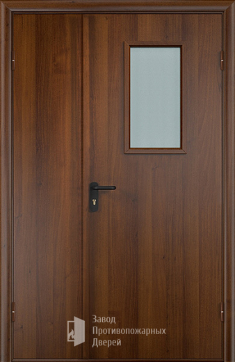Фото двери «Полуторная МДФ со стеклом EI-30» в Солнечногорску