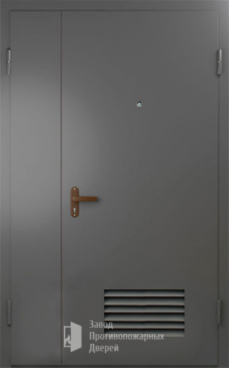 Фото двери «Техническая дверь №7 полуторная с вентиляционной решеткой» в Солнечногорску