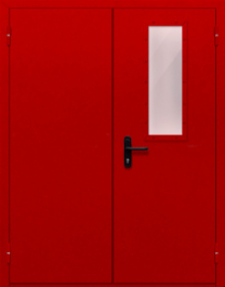 Фото двери «Двупольная со стеклом (красная)» в Солнечногорску