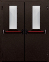 Фото двери «Двупольная со стеклом и антипаникой №610» в Солнечногорску