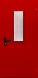 Фото двери «Однопольная со стеклом (красная)» в Солнечногорску