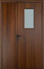 Фото двери «Полуторная МДФ со стеклом EI-30» в Солнечногорску